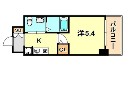 エスリード神戸ウエスト(1K/4階)の間取り写真