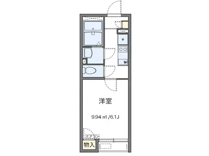 Uエスペランサ(1K/1階)の間取り写真