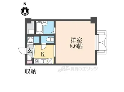 グランドパレス堀川パート2(1K/8階)の間取り写真