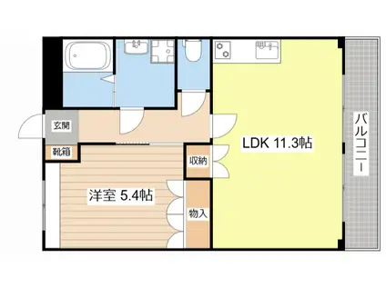 近江鉄道本線 愛知川駅 徒歩50分 2階建 築18年(1LDK/1階)の間取り写真