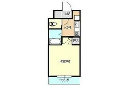 フルリール松浦(1K/4階)の間取り写真