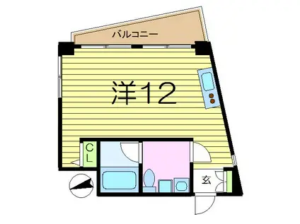 あたりやビル(ワンルーム/4階)の間取り写真