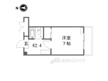 りりぱっと植村(1K/3階)の間取り写真