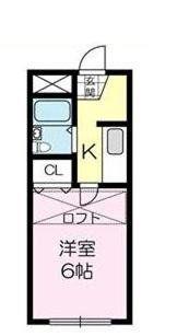 ハーベスト東加古川(1K/1階)の間取り写真