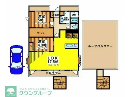メゾンエミールI(2LDK/3階)の間取り写真