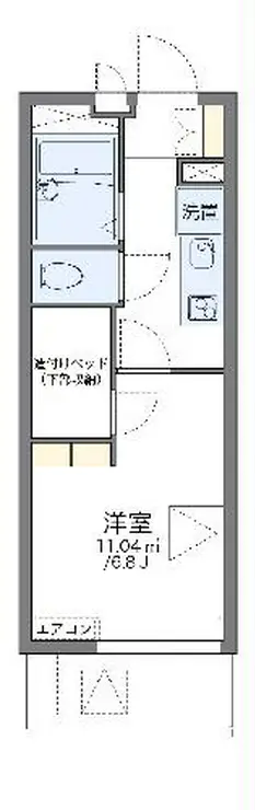 レオパレスリヴェールII 2階階 間取り