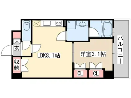ABUNDANT HOUSE(1LDK/4階)の間取り写真