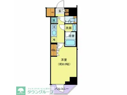 ジェノヴィア鷺ノ宮スカイガーデン(1K/5階)の間取り写真