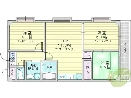 LA MAISON BRILLE(3LDK/4階)の間取り写真