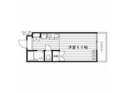 ベルエアコート21(ワンルーム/3階)の間取り写真