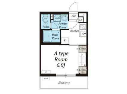 リブリ・カーサ本町西(1K/2階)の間取り写真