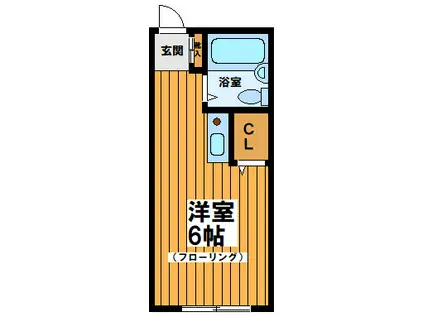 アスペンハイム(ワンルーム/1階)の間取り写真