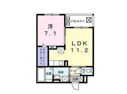 シャルマン唐橋南II(1LDK/3階)の間取り写真