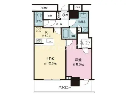 THE TOWER JUJO(1LDK/7階)の間取り写真