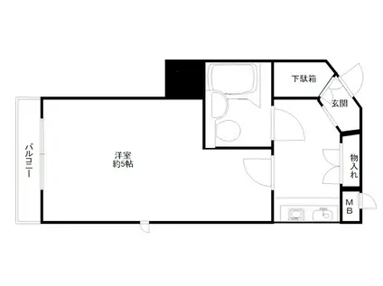 グランドムール五条烏丸(1K/3階)の間取り写真