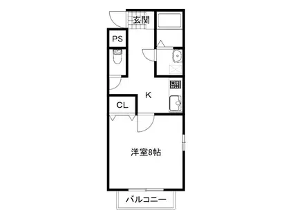 和雅家 壱番館(1K/2階)の間取り写真
