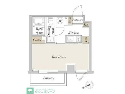 ORSUS新江古田(1K/1階)の間取り写真