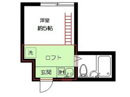 ビュー東中野(ワンルーム/1階)の間取り写真