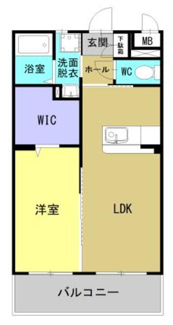 デイライト ヒルズ(1LDK/4階)の間取り写真