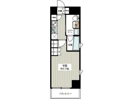 アクサス墨田アジールコート(1K/6階)の間取り写真