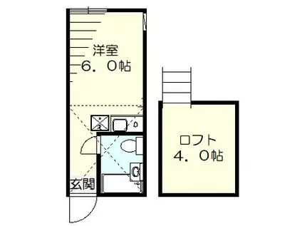 ユナイト洲崎フェリペ・スコラーリ(ワンルーム/1階)の間取り写真