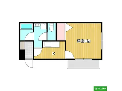 AMITY9(1K/3階)の間取り写真