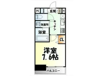 HF一番町レジデンス(1K/7階)の間取り写真