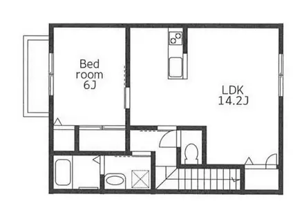 プルームガーデンI(1LDK/2階)の間取り写真
