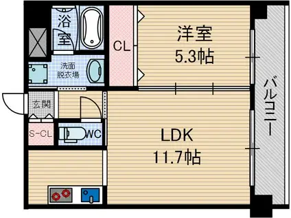 ボンヌレコルト(1LDK/3階)の間取り写真