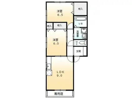 オラシオン(2LDK/2階)の間取り写真