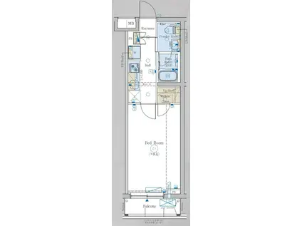 エステムコート元住吉(1K/1階)の間取り写真