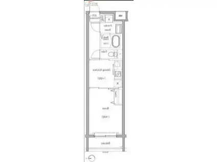 スカイコートソレア新丸子(1DK/3階)の間取り写真