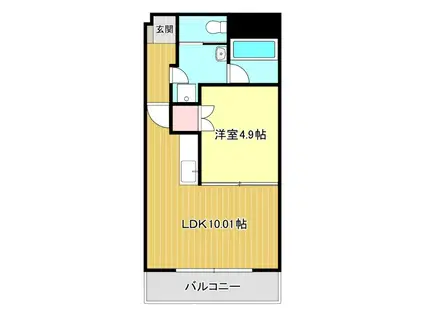 イーストコート(1LDK/6階)の間取り写真