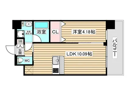 プレジオ御幣島(1LDK/8階)の間取り写真