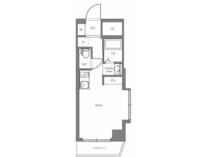 キャッスルマンション笹塚(ワンルーム/10階)の間取り写真