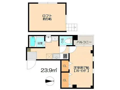 イル・グラッツィアマリーナVII(1K/4階)の間取り写真