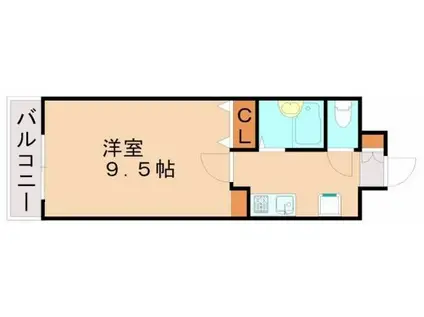 プレジール諸岡(1K/5階)の間取り写真