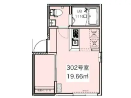 成増3丁目アパート(1DK/3階)の間取り写真