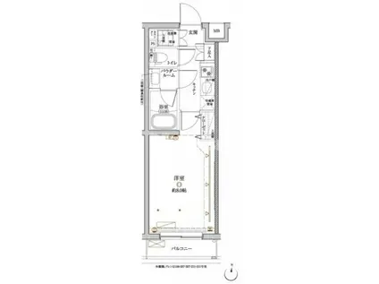 クレイシア目黒都立大学(1K/2階)の間取り写真