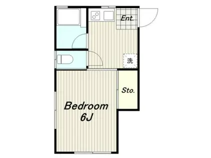 ヴィラサンシャイン(1K/2階)の間取り写真