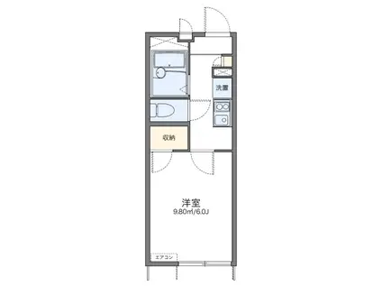 ファヴォーレ(1K/2階)の間取り写真