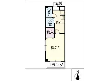 コスモM73(1K/2階)の間取り写真