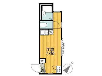 ペスカーサ三ツ沢(ワンルーム/1階)の間取り写真