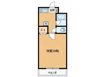 フューチャードリーム松戸(1K/1階)の間取り写真