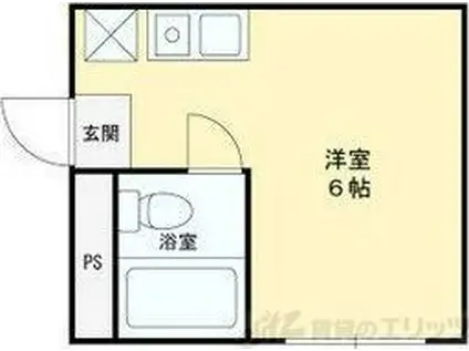 ビルディングI(ワンルーム/4階)の間取り写真