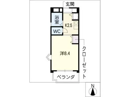 ラフィネ・アビタシオン(1K/3階)の間取り写真