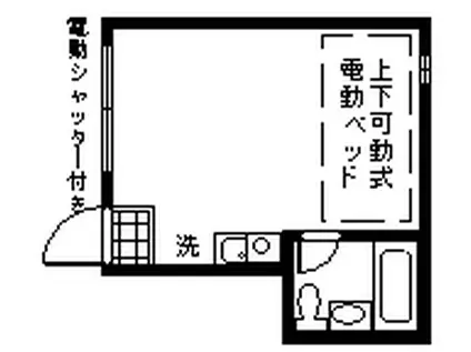 ピア舞浜(ワンルーム/1階)の間取り写真