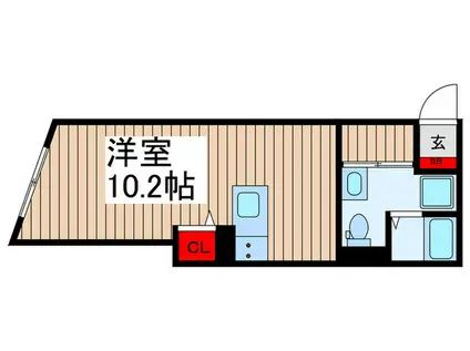 レピュア竹ノ塚レジデンス(ワンルーム/1階)の間取り写真