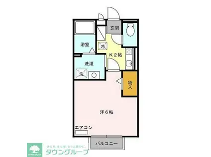 スマイルコート(1K/2階)の間取り写真