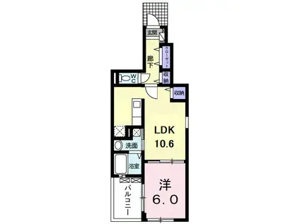 メゾンアンジュ(1LDK/1階)の間取り写真